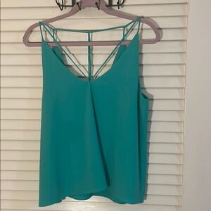 Alythea Green Backless Fancier Tank Top with Sleeveless Design